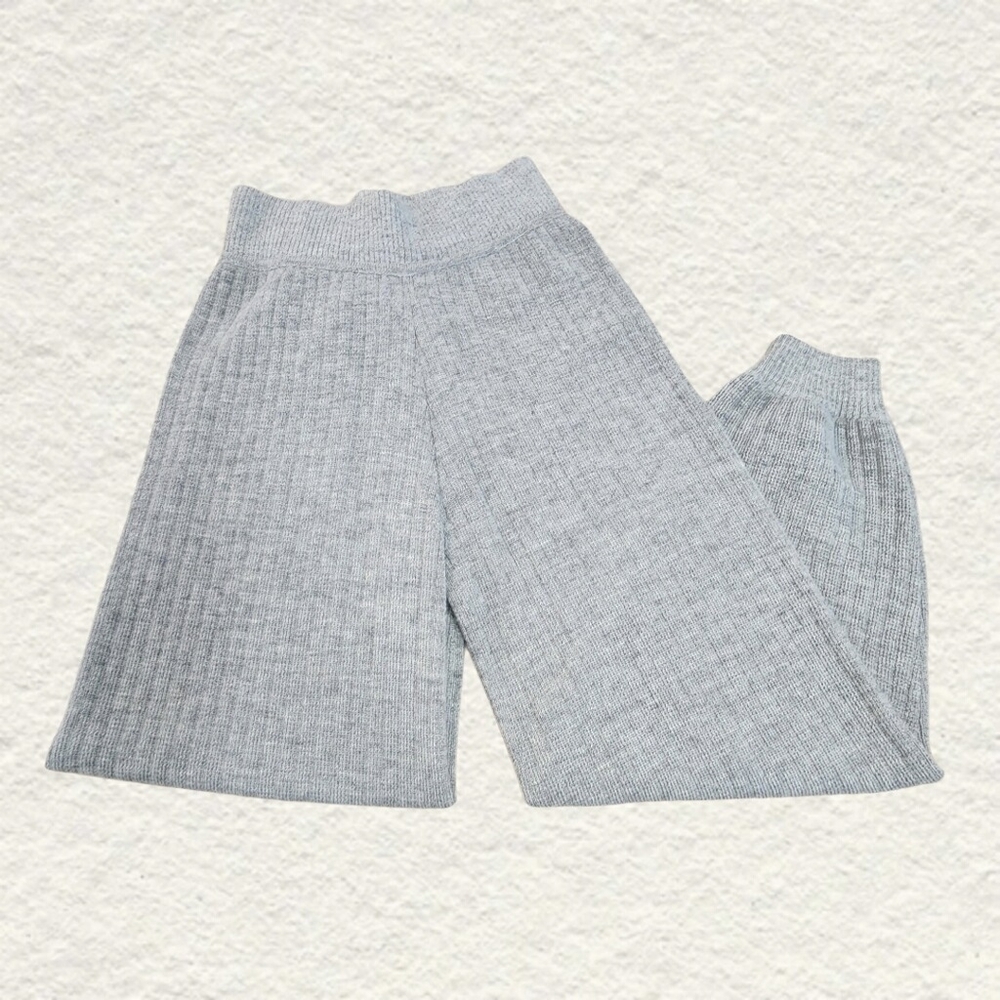 Women's Gray Knit Track Pants